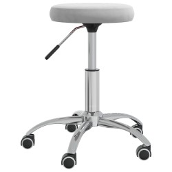 vidaXL Taburete de masaje terciopelo gris claro