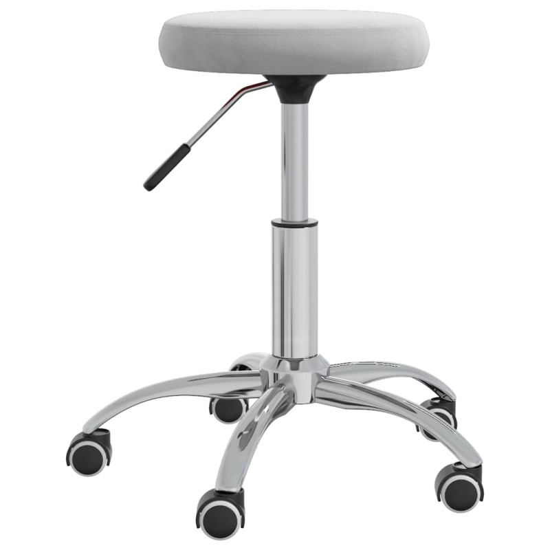 vidaXL Taburete de masaje terciopelo gris claro vidaXL Taburete de masaje terciopelo gris claro