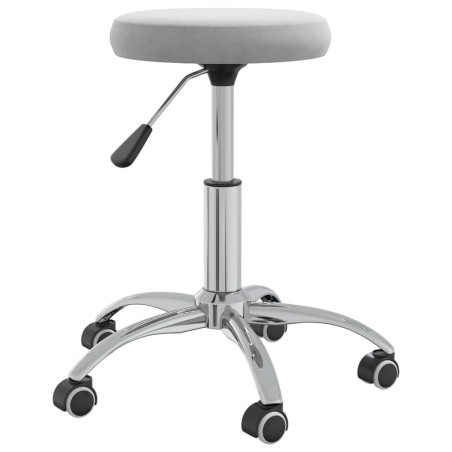 vidaXL Taburete de masaje terciopelo gris claro