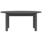 vidaXL Mesa de centro de madera maciza de pino gris 80x40x35 cm