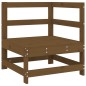 vidaXL Juego de sofás de jardín 5 pzas madera maciza pino marrón miel vidaXL Juego de sofás de jardín 5 pzas madera maciza pino marrón miel