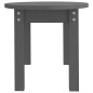 vidaXL Mesa de centro de madera maciza de pino gris 80x40x35 cm