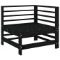 vidaXL Juego muebles de jardín 6 piezas madera maciza pino negro vidaXL Juego muebles de jardín 6 piezas madera maciza pino negro
