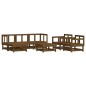 vidaXL Juego de muebles jardín 7 pzas madera maciza pino marrón miel vidaXL Juego de muebles jardín 7 pzas madera maciza pino marrón miel