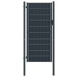 vidaXL Puerta de valla de PVC y acero gris antracita 100x124 cm vidaXL Puerta de valla de PVC y acero gris antracita 100x124 cm