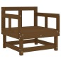 vidaXL Juego de muebles jardín 7 pzas madera maciza pino marrón miel vidaXL Juego de muebles jardín 7 pzas madera maciza pino marrón miel