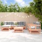 vidaXL Juego de muebles de jardín 7 pzas madera maciza abeto Douglas