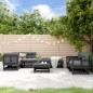 vidaXL Juego de muebles de jardín 8 piezas madera maciza de pino vidaXL Juego de muebles de jardín 8 piezas madera maciza de pino