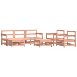 vidaXL Juego de muebles de jardín 7 pzas madera maciza abeto Douglas