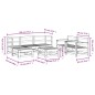 vidaXL Juego de muebles de jardín 7 piezas madera maciza de pino gris vidaXL Juego de muebles de jardín 7 piezas madera maciza de pino gris