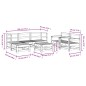 vidaXL Juego de muebles de jardín 7 piezas madera maciza de pino negro vidaXL Juego de muebles de jardín 7 piezas madera maciza de pino negro