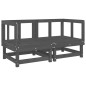 vidaXL Juego de muebles de jardín 7 piezas madera maciza de pino gris vidaXL Juego de muebles de jardín 7 piezas madera maciza de pino gris