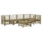 vidaXL Juego de muebles de jardín 6 pzas madera de pino impregnada vidaXL Juego de muebles de jardín 6 pzas madera de pino impregnada