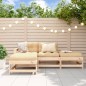 vidaXL Juego de muebles de jardín 4 piezas madera maciza de pino vidaXL Juego de muebles de jardín 4 piezas madera maciza de pino