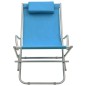 vidaXL Sillas mecedoras 2 unidades acero azul 
