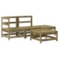 vidaXL Juego de muebles de jardín 4 pzas madera de pino impregnada vidaXL Juego de muebles de jardín 4 pzas madera de pino impregnada