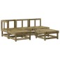 vidaXL Juego de sofás de jardín 5 piezas madera de pino impregnada vidaXL Juego de sofás de jardín 5 piezas madera de pino impregnada