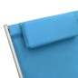 vidaXL Sillas mecedoras 2 unidades acero azul 