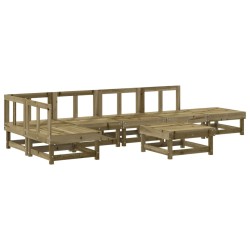 vidaXL Juego de muebles de jardín 7 pzas madera de pino impregnada