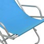 vidaXL Sillas mecedoras 2 unidades acero azul 
