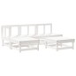 vidaXL Juego de sofás de jardín 5 piezas madera maciza de pino blanco vidaXL Juego de sofás de jardín 5 piezas madera maciza de pino blanco
