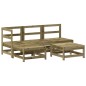 vidaXL Juego de sofás de jardín 5 piezas madera de pino impregnada vidaXL Juego de sofás de jardín 5 piezas madera de pino impregnada