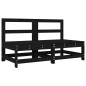 vidaXL Juego muebles de jardín 6 piezas madera maciza pino negro vidaXL Juego muebles de jardín 6 piezas madera maciza pino negro
