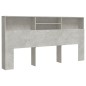 vidaXL Mueble cabecero gris hormigón 200x19x103,5 cm vidaXL Mueble cabecero gris hormigón 200x19x103,5 cm