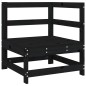 vidaXL Juego muebles de jardín 6 piezas madera maciza pino negro vidaXL Juego muebles de jardín 6 piezas madera maciza pino negro