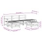vidaXL Juego muebles de jardín 6 piezas madera maciza pino negro vidaXL Juego muebles de jardín 6 piezas madera maciza pino negro
