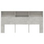 vidaXL Mueble cabecero gris hormigón 200x19x103,5 cm vidaXL Mueble cabecero gris hormigón 200x19x103,5 cm