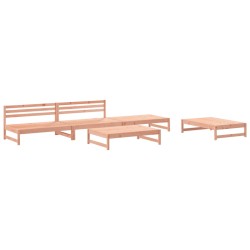 vidaXL Juego de sofás de jardín 5 pzas madera maciza de abeto Douglas
