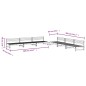vidaXL Juego muebles de jardín 6 piezas madera maciza pino negro