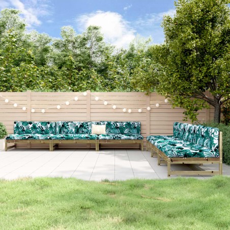 vidaXL Juego de muebles de jardín 6 pzas madera de pino impregnada