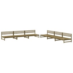vidaXL Juego de muebles de jardín 6 pzas madera de pino impregnada