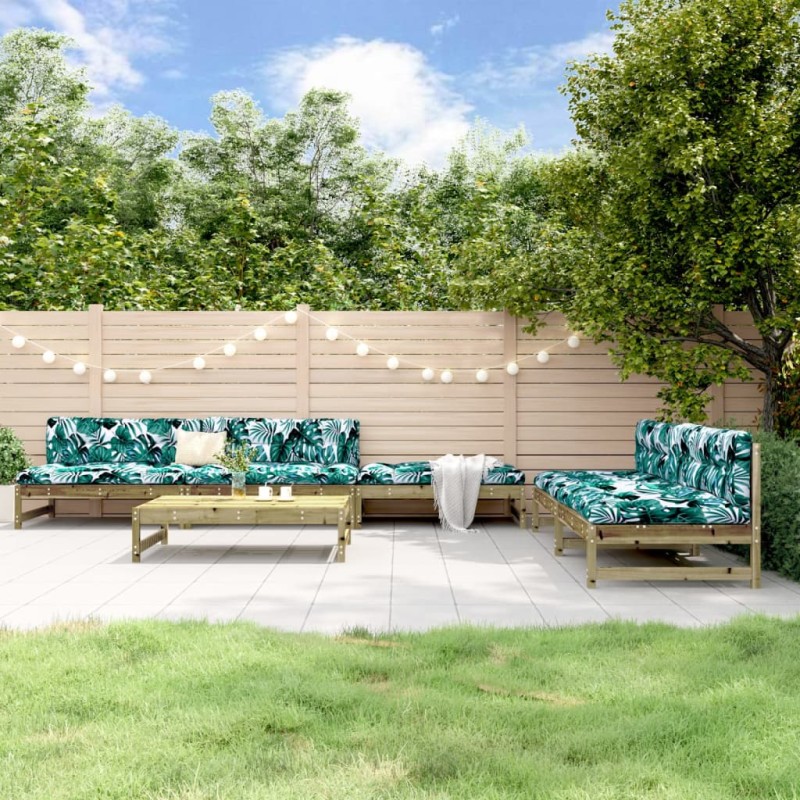 vidaXL Juego de muebles de jardín 6 pzas madera de pino impregnada vidaXL Juego de muebles de jardín 6 pzas madera de pino impregnada