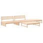 vidaXL Juego de muebles de jardín 4 piezas madera maciza de pino
