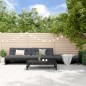 vidaXL Juego de muebles de jardín 4 pzas madera maciza de pino negro vidaXL Juego de muebles de jardín 4 pzas madera maciza de pino negro