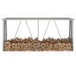 vidaXL Casetilla para leña acero galvanizado marrón 330x84x152 cm vidaXL Casetilla para leña acero galvanizado marrón 330x84x152 cm