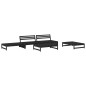 vidaXL Juego de sofás de jardín 5 piezas madera maciza de pino negro vidaXL Juego de sofás de jardín 5 piezas madera maciza de pino negro