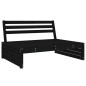 vidaXL Juego de sofás de jardín 5 piezas madera maciza de pino negro vidaXL Juego de sofás de jardín 5 piezas madera maciza de pino negro