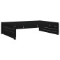 vidaXL Juego de sofás de jardín 5 piezas madera maciza de pino negro vidaXL Juego de sofás de jardín 5 piezas madera maciza de pino negro