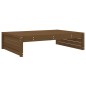 vidaXL Juego muebles de jardín 6 piezas madera maciza pino marrón miel