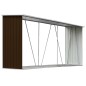 vidaXL Casetilla para leña acero galvanizado marrón 330x84x152 cm vidaXL Casetilla para leña acero galvanizado marrón 330x84x152 cm