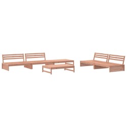 vidaXL Juego de muebles de jardín 6 pzas madera maciza abeto Douglas