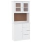 vidaXL Aparador alto ALTA madera maciza de pino blanco 77x35x165 cm vidaXL Aparador alto ALTA madera maciza de pino blanco 77x35x165 cm
