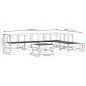 vidaXL Juego de muebles de jardín 7 piezas madera maciza de pino negro
