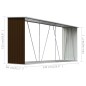 vidaXL Casetilla para leña acero galvanizado marrón 330x84x152 cm vidaXL Casetilla para leña acero galvanizado marrón 330x84x152 cm