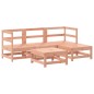 vidaXL Juego de sofás de jardín 5 pzas madera maciza de abeto Douglas