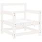vidaXL Juego de muebles de jardín 7 pzas madera maciza de pino blanco vidaXL Juego de muebles de jardín 7 pzas madera maciza de pino blanco